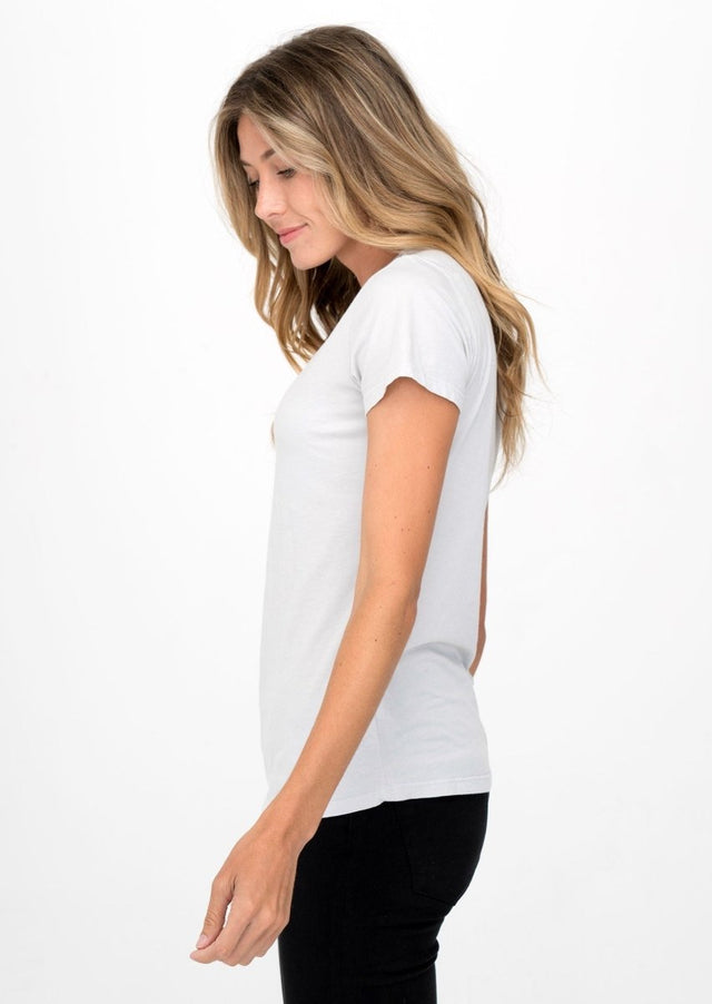 Robin V-Neck Tee in Ice Gray - Veneka-Sustainable-Ethical-Tops-Graceful District Drop Ship