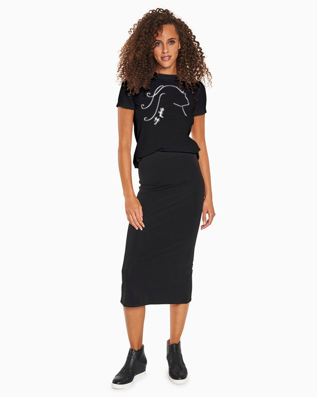 Rosalie Earth Goddess Tee in White - Veneka-Sustainable-Ethical-Tops-YesAnd Drop Ship