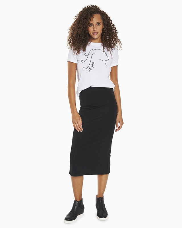 Rosalie Earth Goddess Tee in White - Veneka-Sustainable-Ethical-Tops-YesAnd Drop Ship