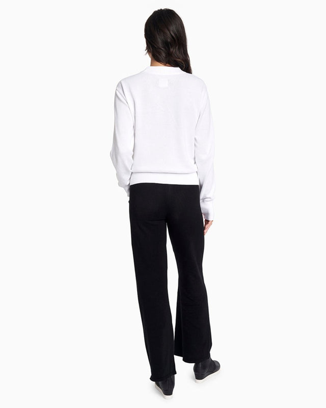 Rosario LOVE Pullover in White - Veneka-Sustainable-Ethical-Tops-YesAnd Drop Ship