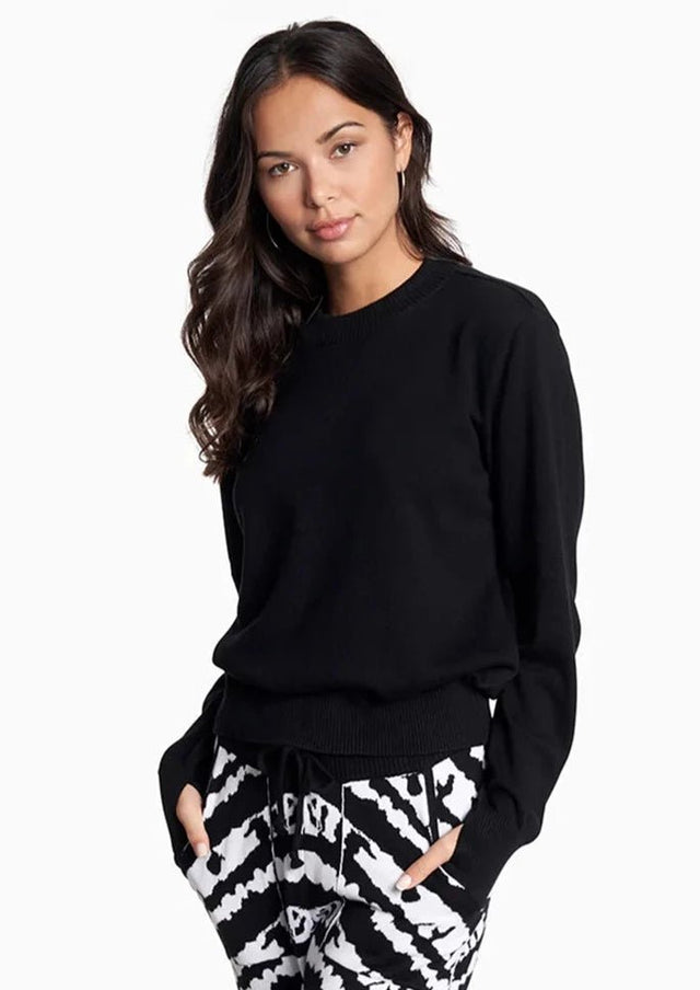 Rosario Pullover in Black - Veneka-Sustainable-Ethical-Tops-YesAnd Drop Ship