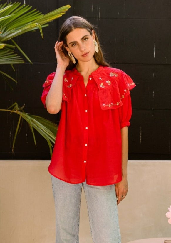 Rose Cottage Shirt - Veneka-Sustainable-Ethical--Em & Shi Drop Ship