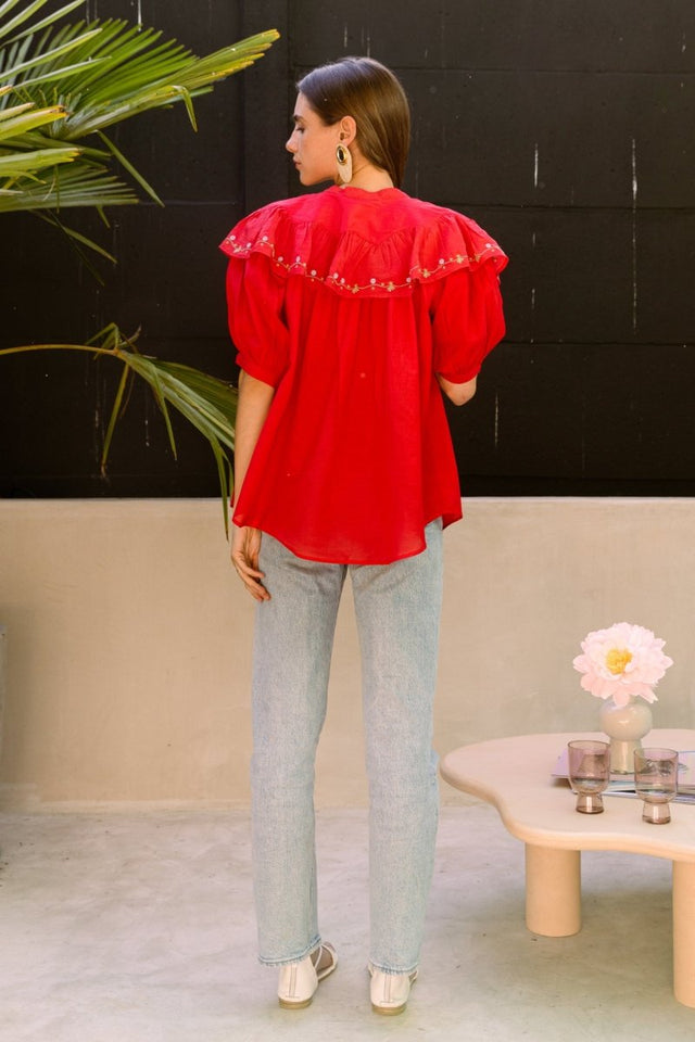 Rose Cottage Shirt - Veneka-Sustainable-Ethical--Em & Shi Drop Ship
