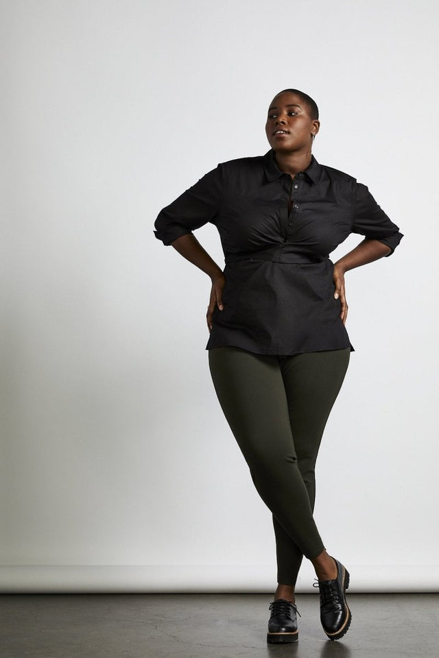 Rover Step Pant in Army - Veneka-Sustainable-Ethical-Bottoms-Hours Drop Ship