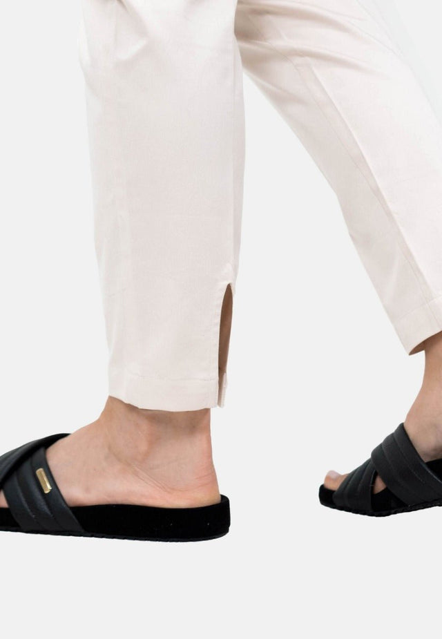 Salo QVD Tapered Trousers in Egret - Veneka-Sustainable-Ethical-Bottoms-1 People Drop Ship
