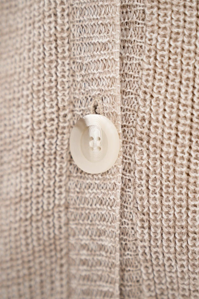 Salzburg SZG Cocoon Cardigan in Sand Marl - Veneka-Sustainable-Ethical-Jackets-1 People Drop Ship