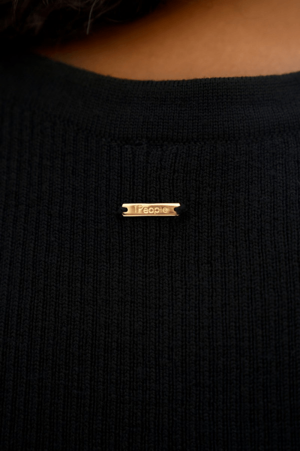 Sao Paulo GRU Racer Knitted Top in Licorice - Veneka-Sustainable-Ethical-Tops-1 People Drop Ship