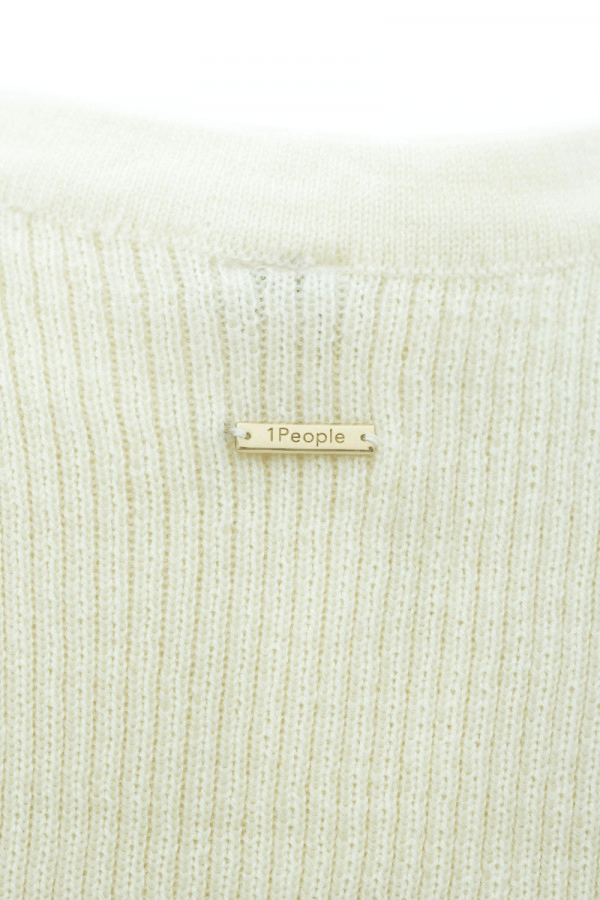 Sao Paulo GRU Racer Knitted Top in Porcelain - Veneka-Sustainable-Ethical-Tops-1 People Drop Ship