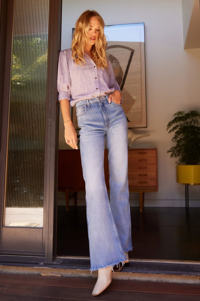 Sasha Modern Flare - Vista Point - Veneka-Sustainable-Ethical-Bottoms-Etica Denim Drop Ship