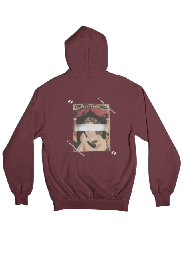 See No Evil Unisex Hoodie in Maroon - Veneka-Sustainable-Ethical-Tops-J&R Artisan Fashion Drop Ship
