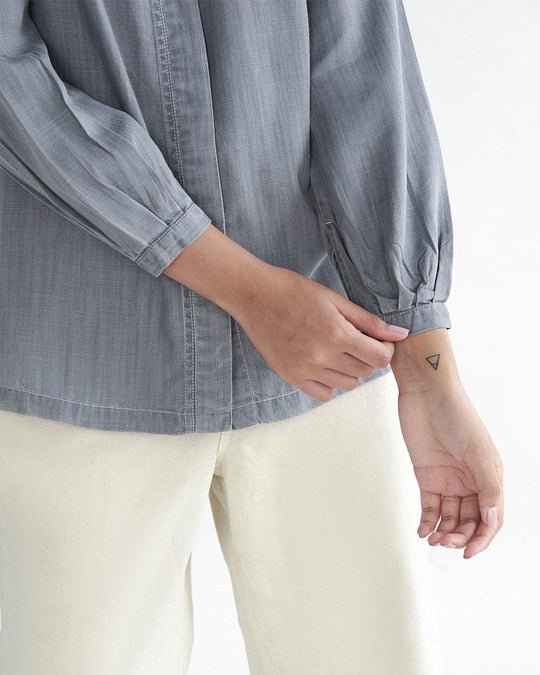 Shades Of Everyday Top in Stone Grey - Veneka-Sustainable-Ethical-Jackets-Reistor Drop Ship