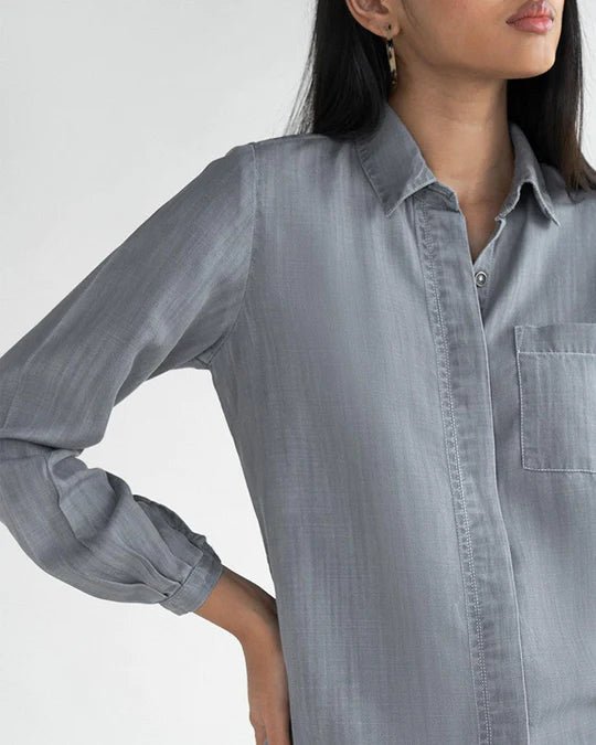 Shades Of Everyday Top in Stone Grey - Veneka-Sustainable-Ethical-Jackets-Reistor Drop Ship