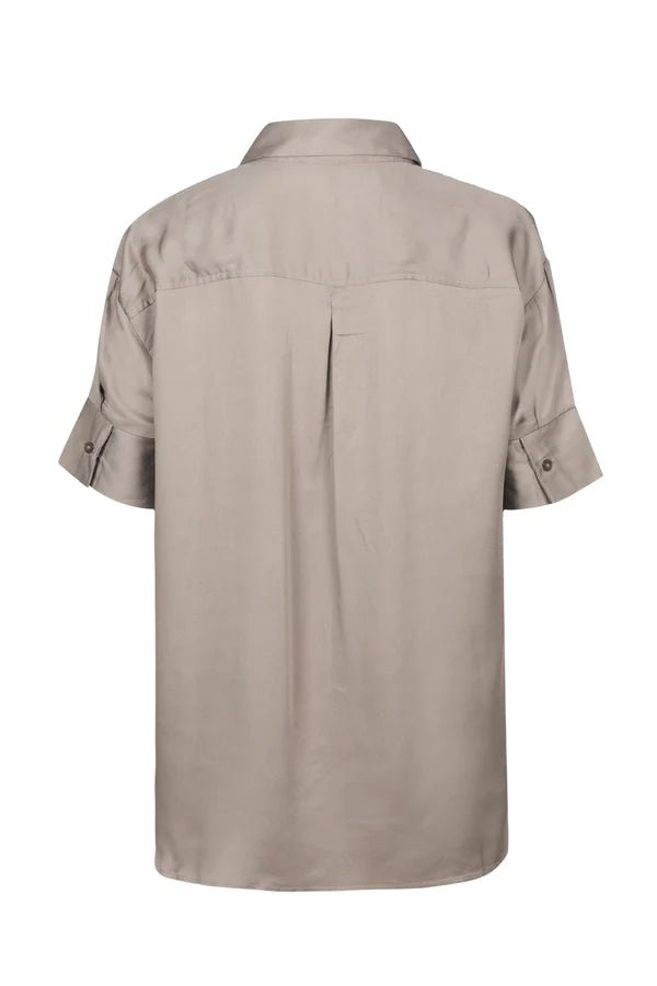 Short Sleeve Boyfriend Shirt in White - Veneka-Sustainable-Ethical-Tops-Neu Nomads Drop Ship