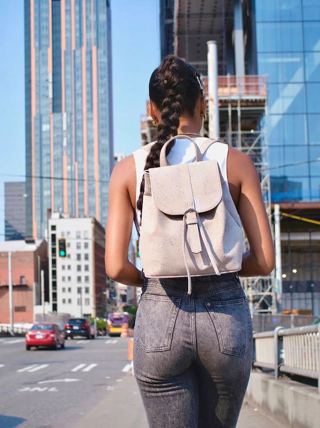 Signature Backpack in Natural Cork - Veneka-Sustainable-Ethical-Bag-Tiradia Cork Drop Ship