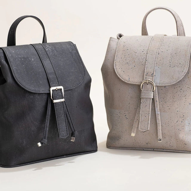 Signature Backpack in Natural Cork - Veneka-Sustainable-Ethical-Bag-Tiradia Cork Drop Ship