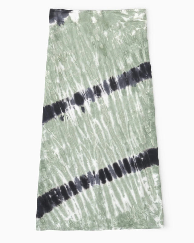 Simone Midi Skirt in Diagonal Tie Dye - Veneka-Sustainable-Ethical-Bottoms-YesAnd Drop Ship