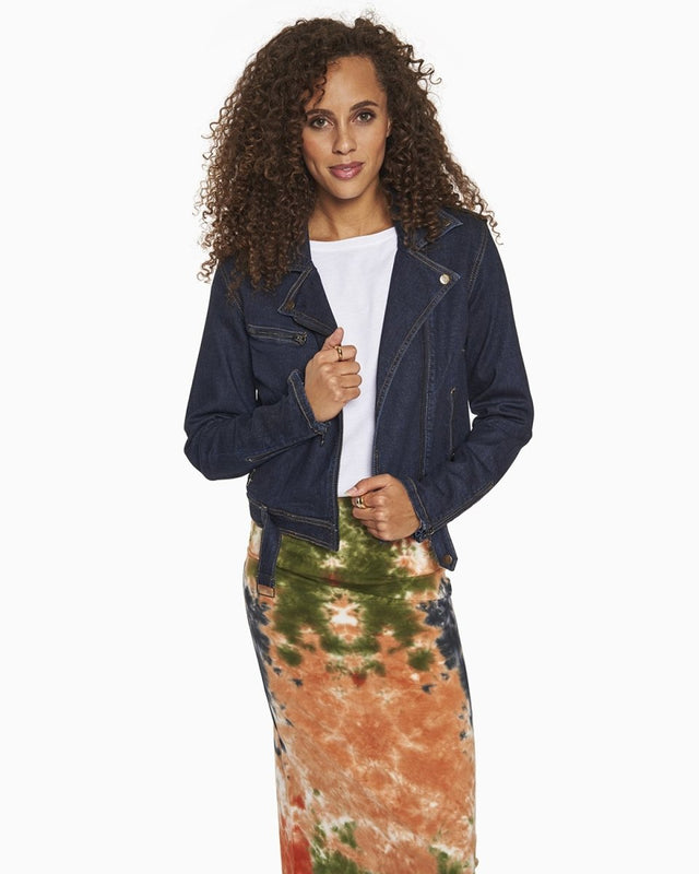 Simone Tie Dye Midi Skirt in White/Black Tie Dye - Veneka-Sustainable-Ethical-Bottoms-YesAnd Drop Ship
