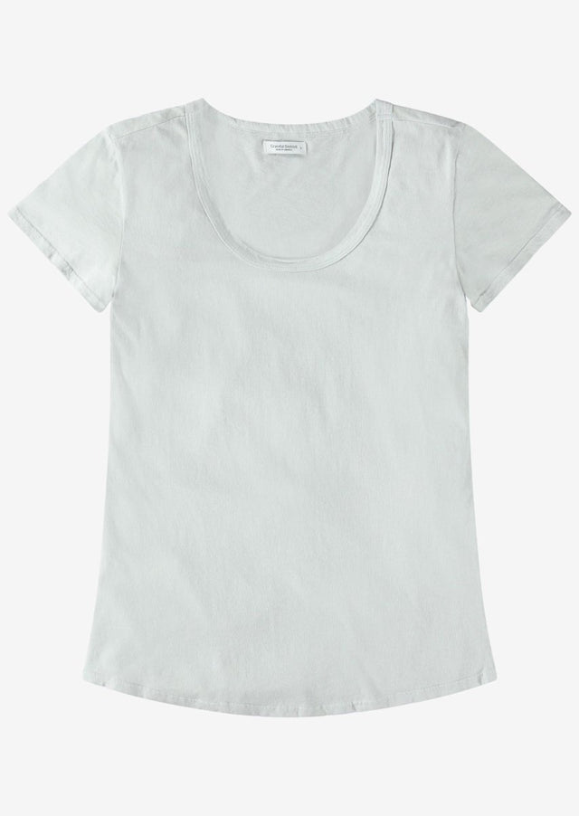 Sophia Scoop Neck Tee in Ice Gray - Veneka-Sustainable-Ethical-Tops-Graceful District Drop Ship