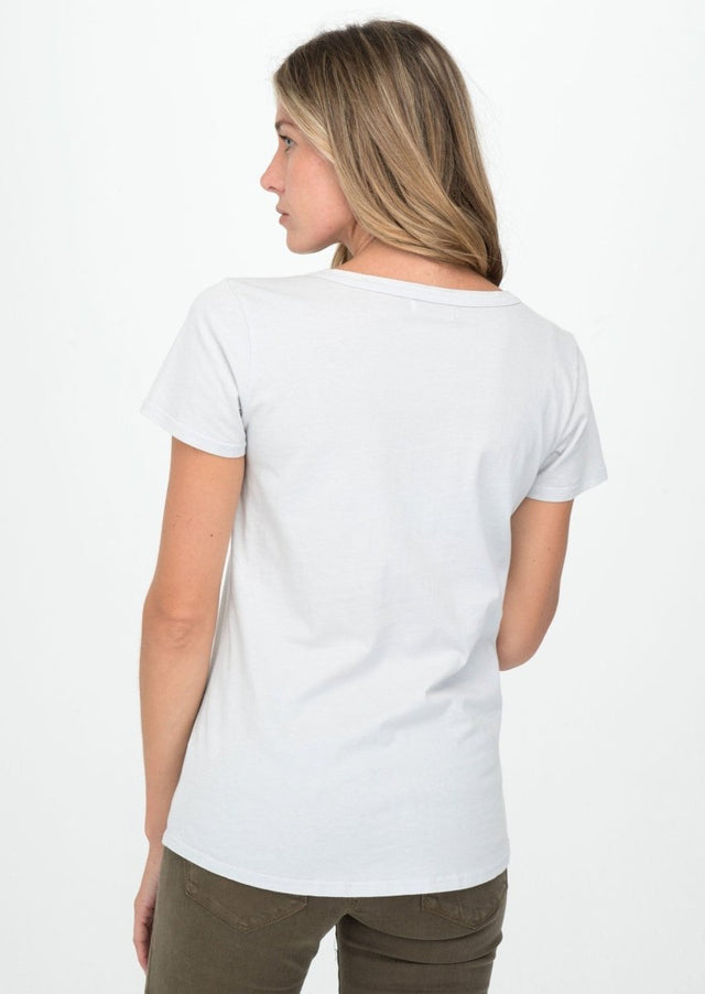 Sophia Scoop Neck Tee in Ice Gray - Veneka-Sustainable-Ethical-Tops-Graceful District Drop Ship