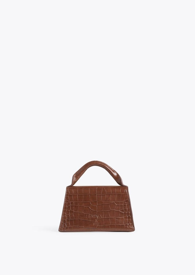 Stef Mini in Cognac Croc - Veneka-Sustainable-Ethical-Bag-HEMINCUFF Drop Ship