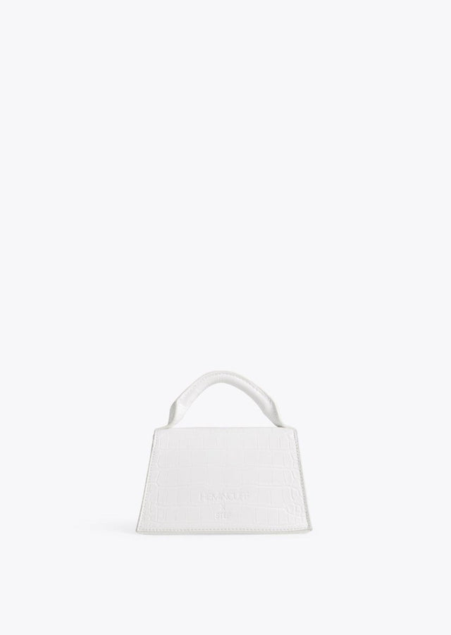 Stef Mini in White Croc - Veneka-Sustainable-Ethical-Bag-HEMINCUFF Drop Ship