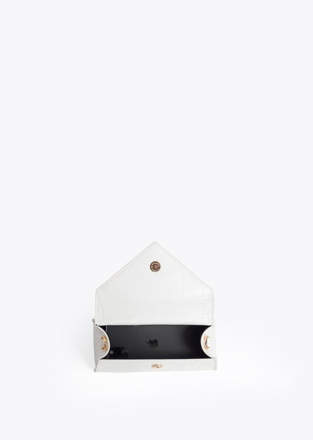 Stef Mini in White Croc - Veneka-Sustainable-Ethical-Bag-HEMINCUFF Drop Ship