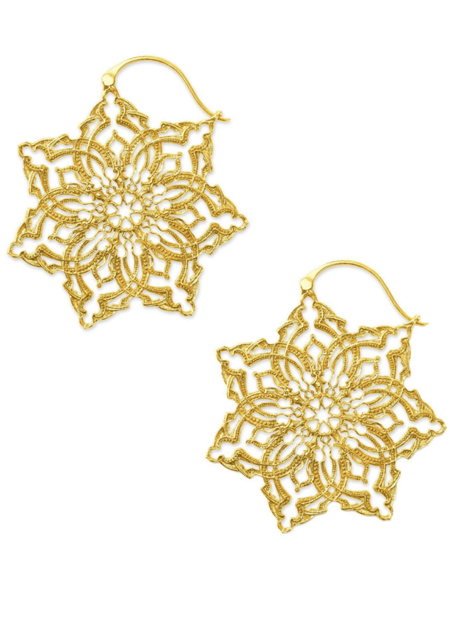 Stella Hoops in Gold - Veneka-Sustainable-Ethical-Jewelry-Astor & Orion Drop Ship