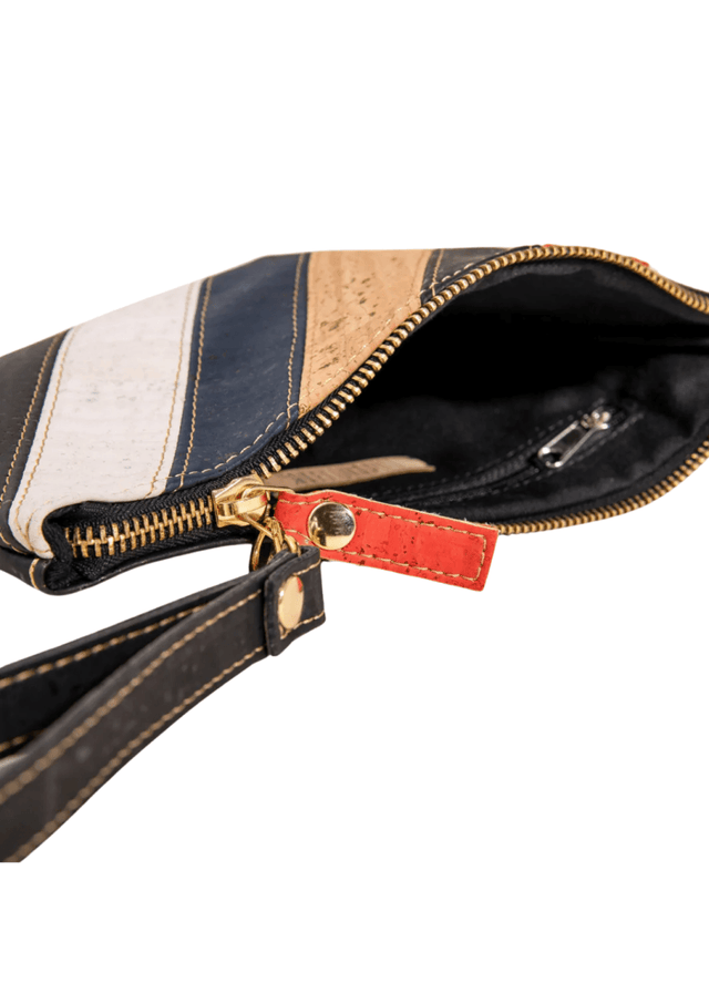 Step & Repeat Wristlet in Multicolor - Veneka-Sustainable-Ethical-Bag-Tiradia Cork Drop Ship