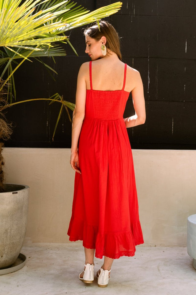 Strap Dress in Rose - Veneka-Sustainable-Ethical-Dresses-Em & Shi Drop Ship