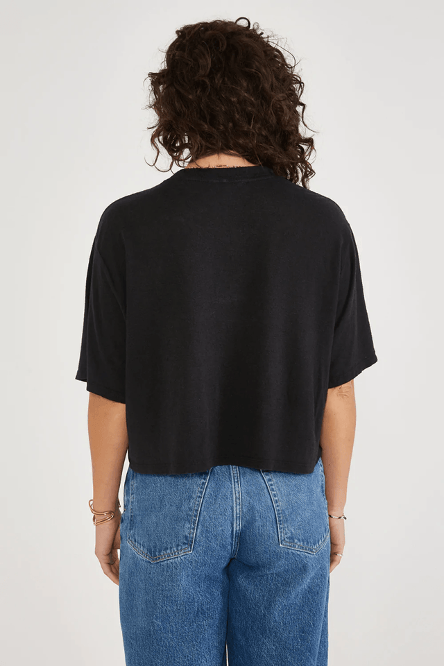 Sylvie Knit Top in Black Beauty - Veneka-Sustainable-Ethical-Tops-Etica Denim Drop Ship