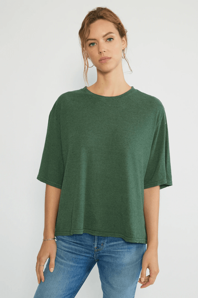 Sylvie Knit Top in Forest - Veneka-Sustainable-Ethical-Tops-Etica Denim Drop Ship