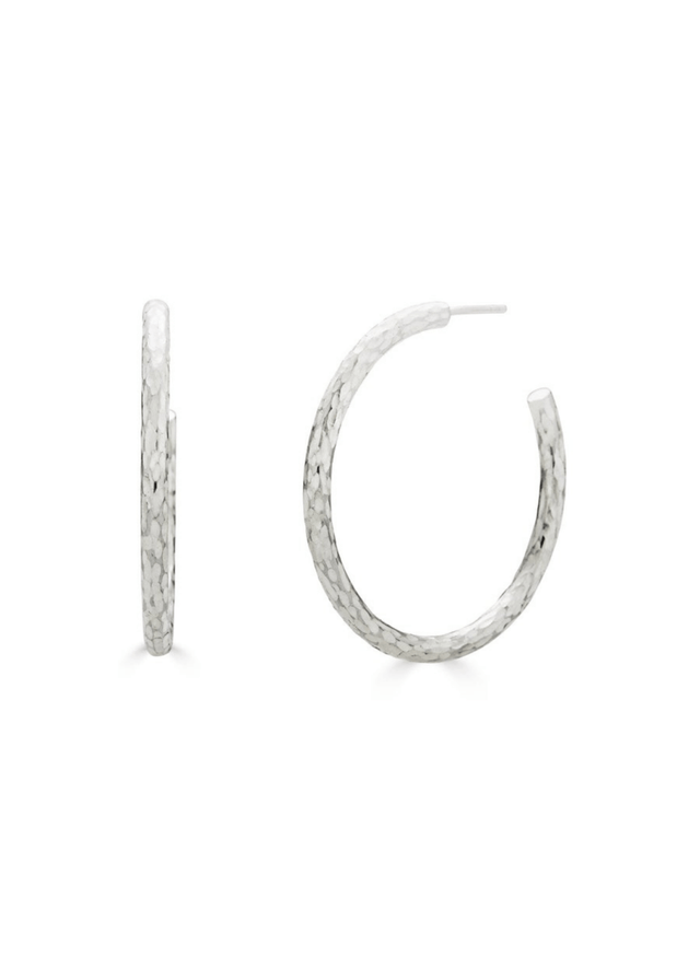 Tao Recycled Large Hoop Earrings in Sterling Silver - Veneka-Sustainable-Ethical-Jewelry-Nunchi Drop Ship