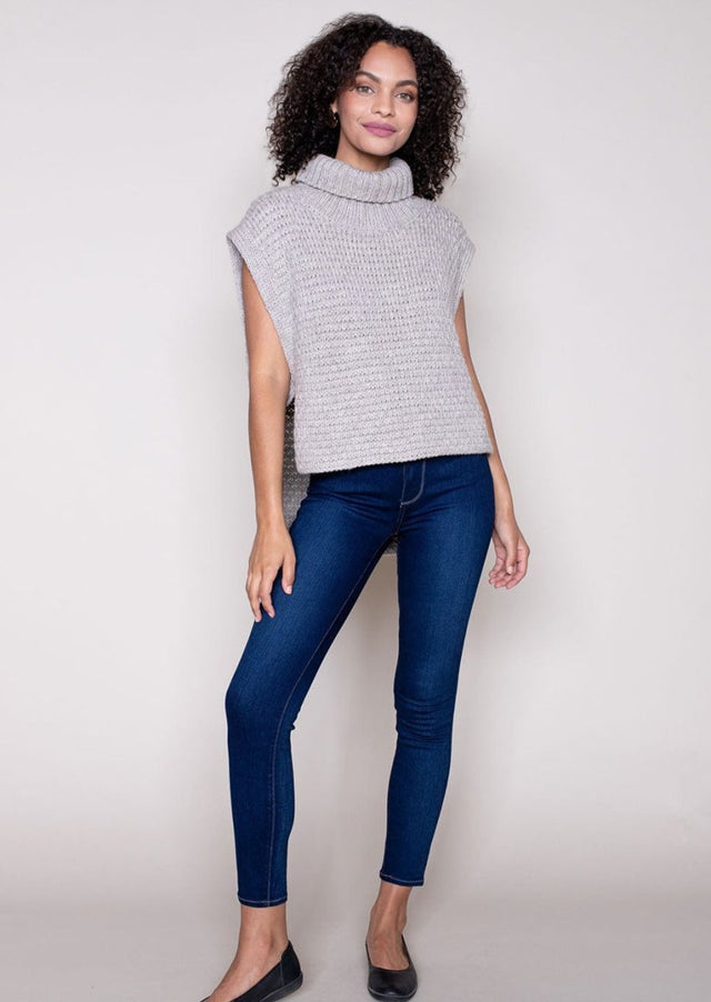 Textured Vest in Light Gray - Veneka-Sustainable-Ethical-Jackets-Indigenous Drop Ship