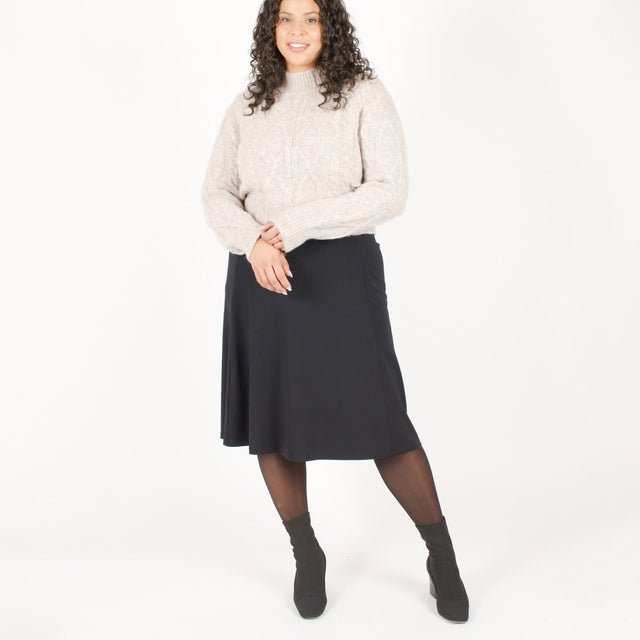 The Anytime Dress in Black - Veneka-Sustainable-Ethical--Encircled Drop Ship Correct