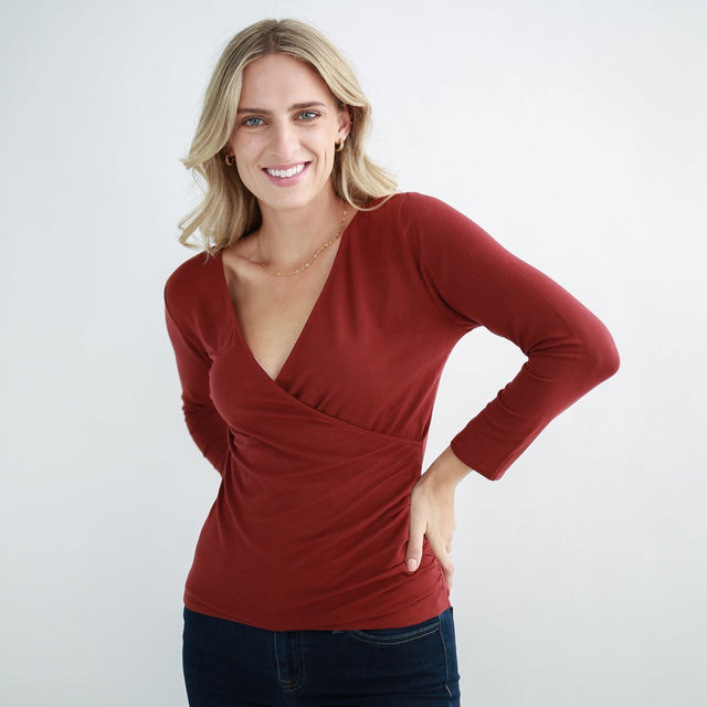 The Breakaway Wrap Top in Black - Final Sale - Veneka-Sustainable-Ethical-Tops-Encircled Drop Ship