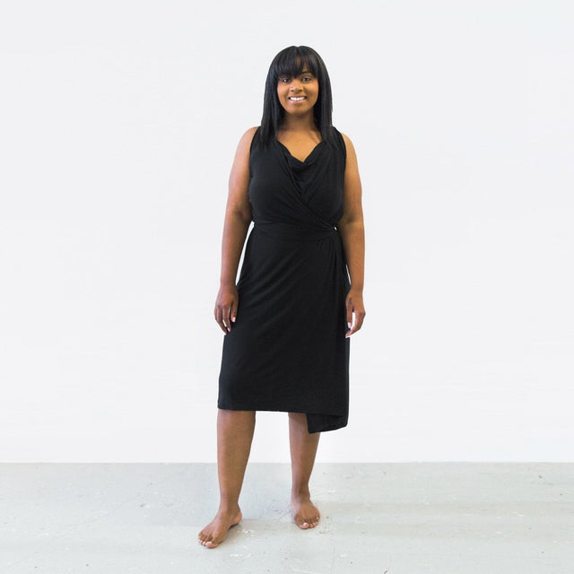 The Chrysalis Cardi - Maxi in Black - Veneka-Sustainable-Ethical-Jackets-Encircled Drop Ship