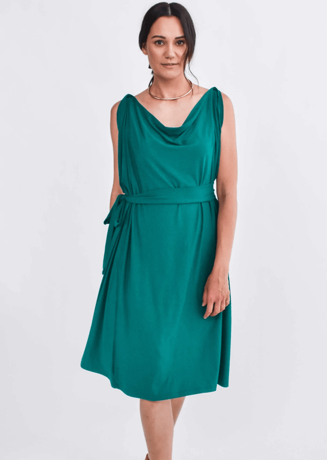 The Chrysalis Cardi - Medium in Aqua - Veneka-Sustainable-Ethical-Jackets-Encircled Drop Ship