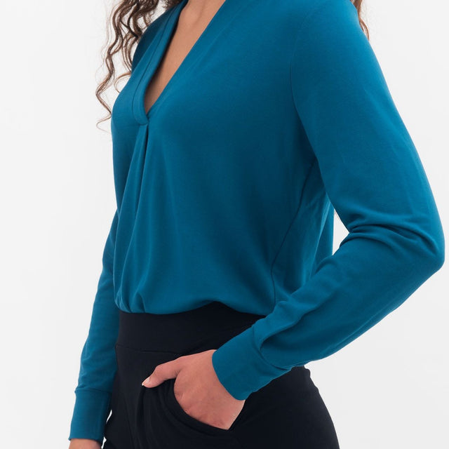The Comfy Dress Shirt in Navy Blue - Veneka-Sustainable-Ethical-Tops-Encircled Drop Ship