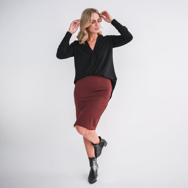The Comfy Dress Shirt in Navy Blue - Veneka-Sustainable-Ethical-Tops-Encircled Drop Ship
