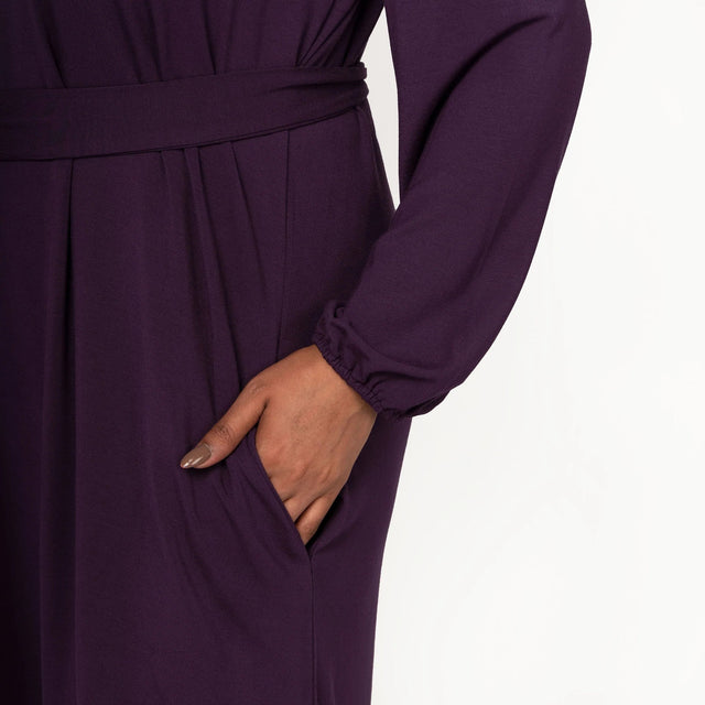 The Comfy Shirt Dress in Plum Purple - Final Sale - Veneka-Sustainable-Ethical-Dresses-Encircled Drop Ship