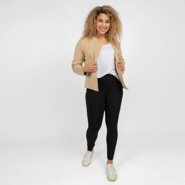The Dressy Leggings in Black - Veneka-Sustainable-Ethical-Bottoms-Encircled Drop Ship