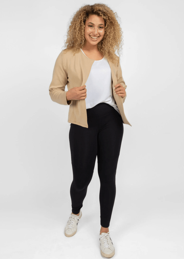 The Dressy Leggings in Graphite - Veneka-Sustainable-Ethical-Bottoms-Encircled Drop Ship