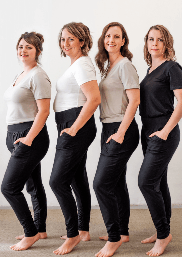 The Dressy Sweatpant in Black Petite - Veneka-Sustainable-Ethical-Bottoms-Encircled Drop Ship