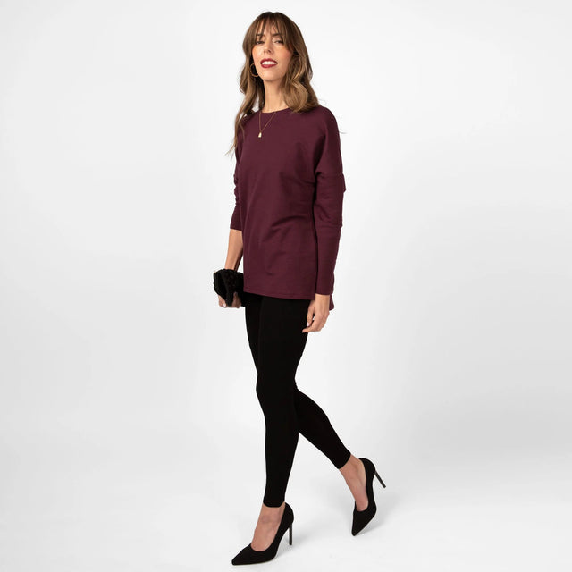 The Dressy Tunic in Deep Berry - Veneka-Sustainable-Ethical-Tops-Encircled Drop Ship