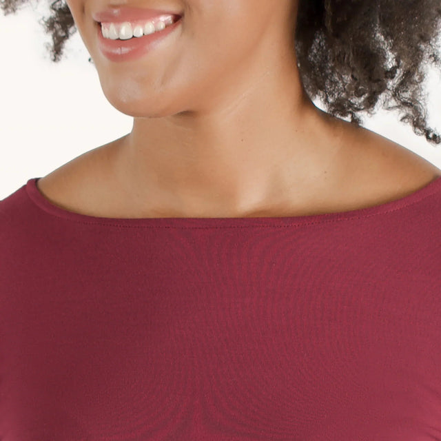 The Effortless Reversible Long Sleeve in Dark Heathered Grey - Veneka-Sustainable-Ethical-Tops-Encircled Drop Ship Correct