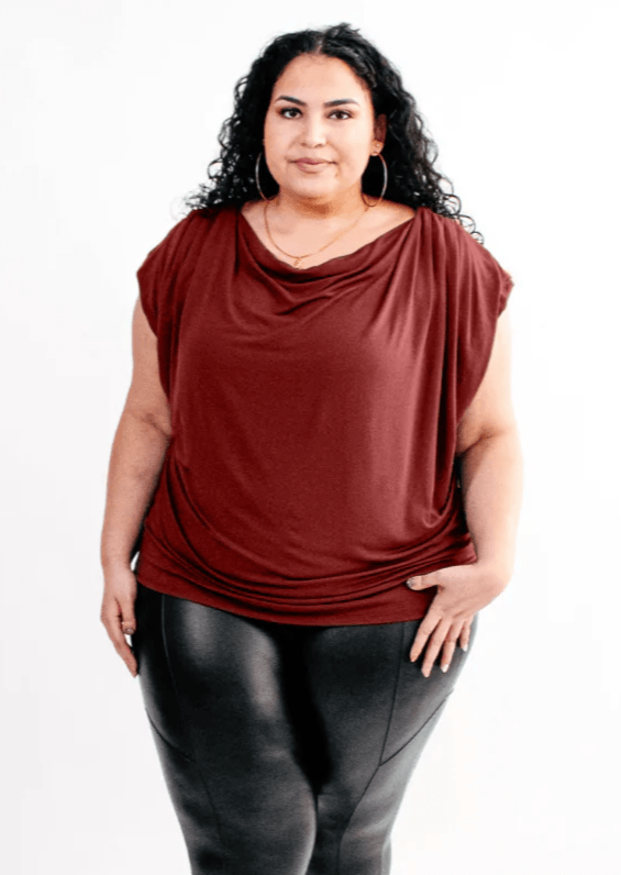 The Evolve Top in Cinnamon Modal - Veneka-Sustainable-Ethical-Tops-Encircled Drop Ship