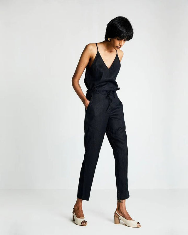 The Goes With Everything Pant in Black - Veneka-Sustainable-Ethical-Bottoms-Reistor Drop Ship