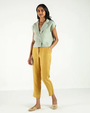 The Goes With Everything Pant in Tuscan Sun - Veneka-Sustainable-Ethical-Bottoms-Reistor Drop Ship