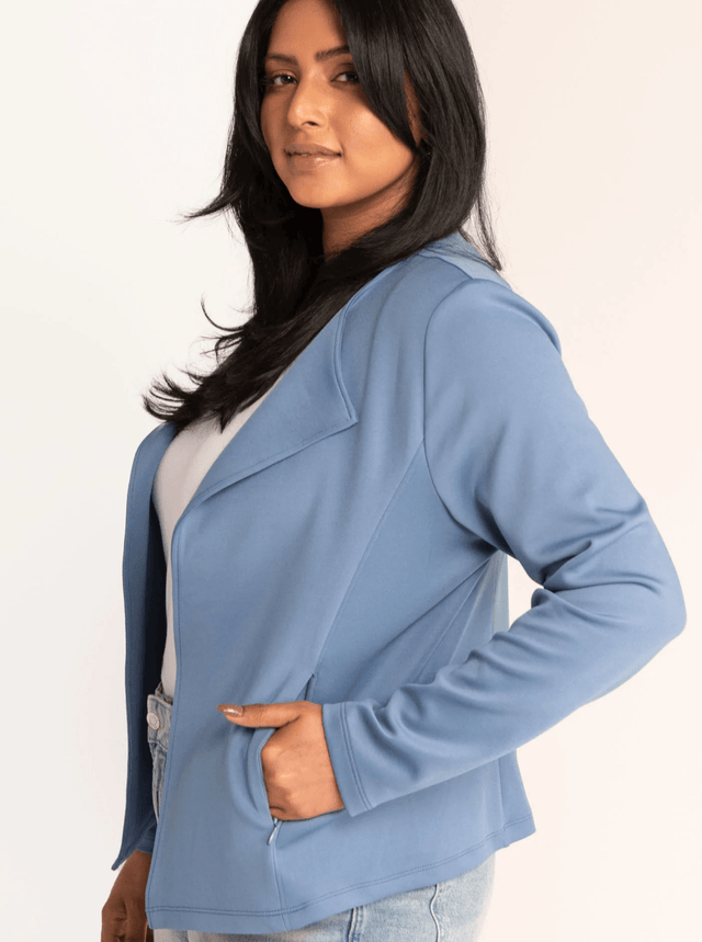 The Jardigan in Glacier Blue - Veneka-Sustainable-Ethical-Jackets-Encircled Drop Ship