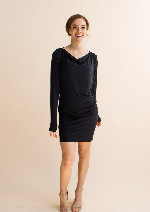 The Revolve Dress / Top in Black - Final Sale - Veneka-Sustainable-Ethical-Dresses-Encircled Drop Ship